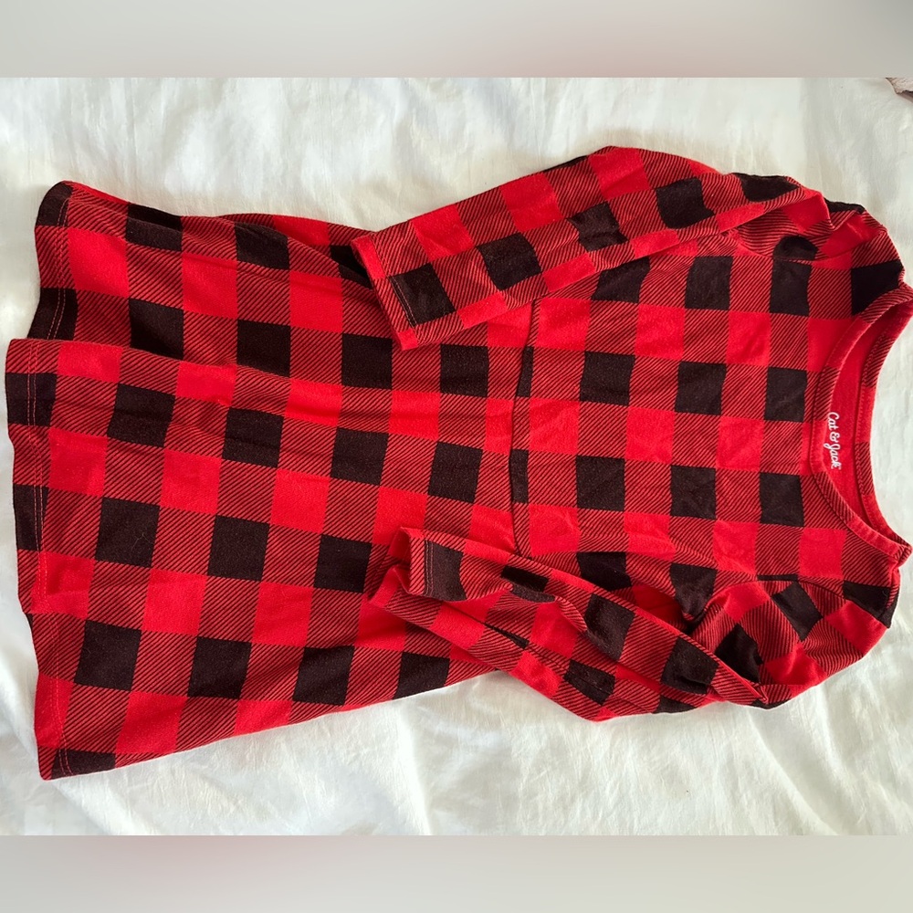 Red and Black Plaid Dress